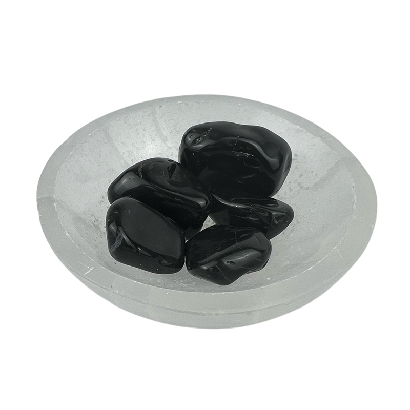 Black Onyx Tumbled Stone - 15-40 mm
