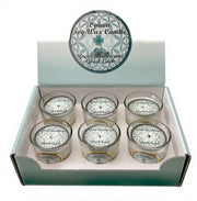Opium Glass Votive Soy Wax Candle with Green Aventurine