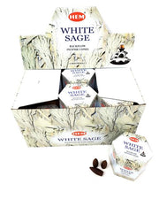 HEM White Sage Backflow Cones (40 Cones)