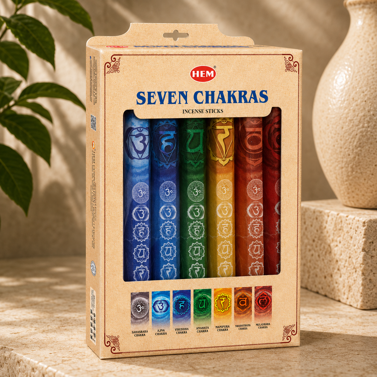 HEM Seven Chakras Incense Sticks Gift Box (7 Sticks)