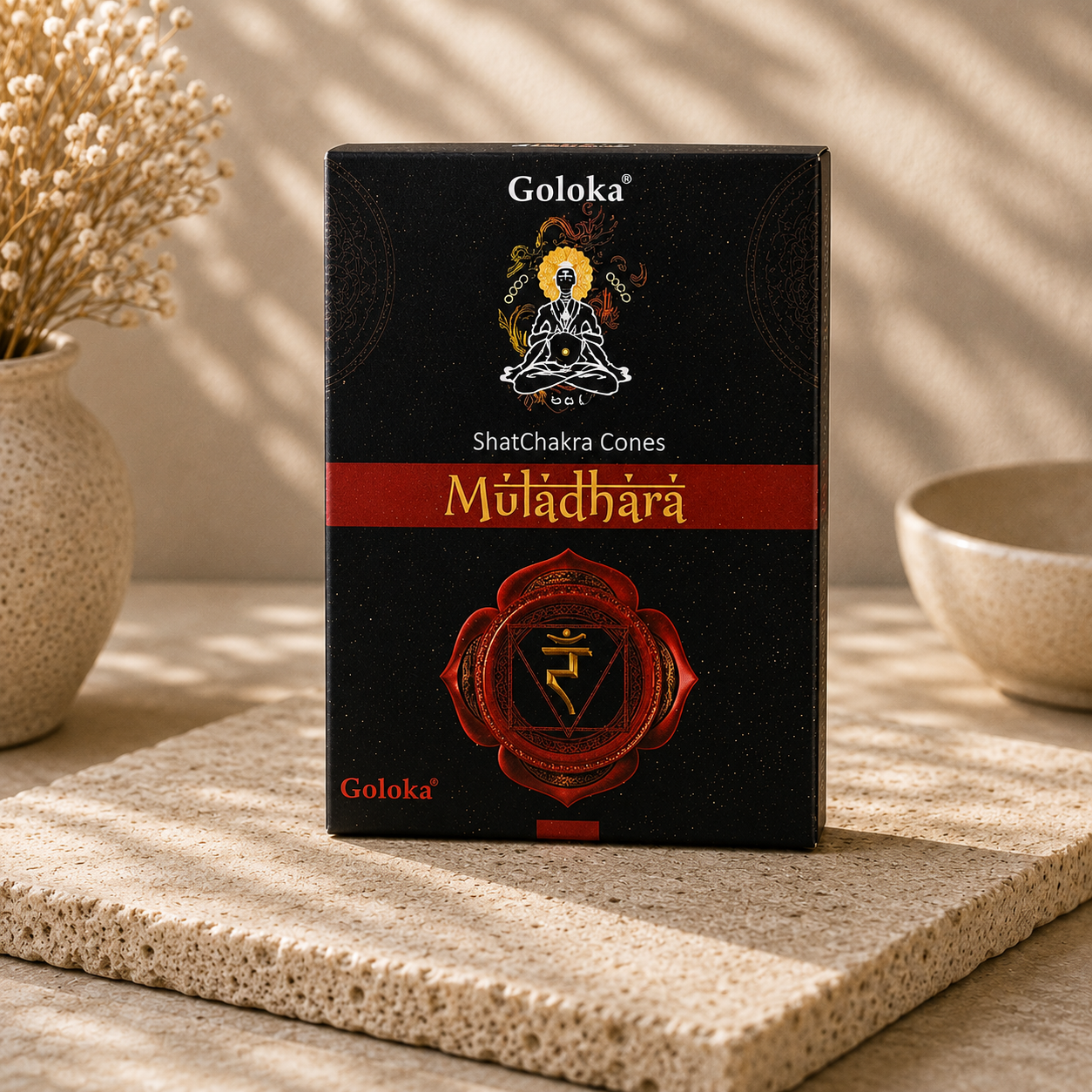 Goloka Root Chakra (Muladhara) Cone Incense (10 Cones)