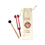 Red Root Chakra Tuning Fork with Stick & Bag - 8.0 inches