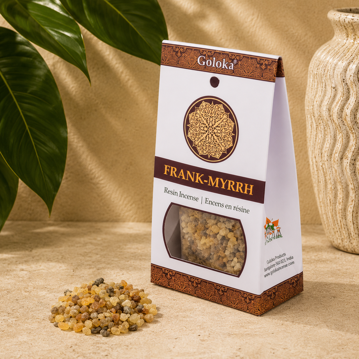 Goloka Frankincense Myrrh Resin Incense (50g)
