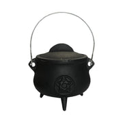 Cast Iron Pentacle Cauldron - 5.5 inch