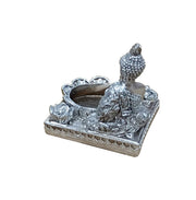 Silver Buddha Incense & Tealight Burner - 3.0 inch