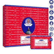 Satya Nag Champa Dragon's Blood Dhoop Backflow Cones (10 Cones)