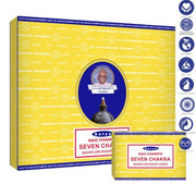 Satya Nag Champa Seven Chakra Dhoop Backflow Cones (10 Cones)