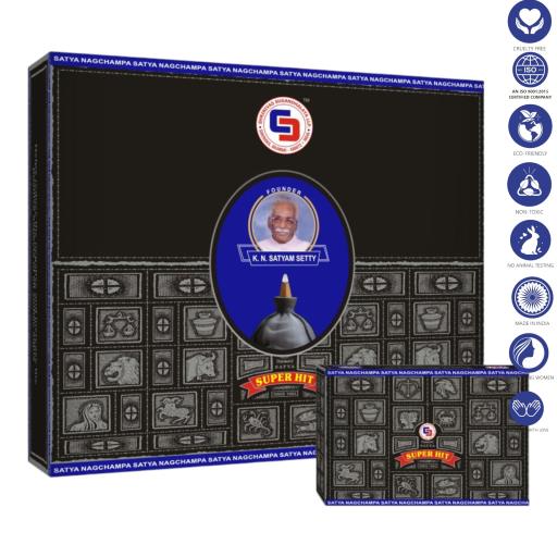 Satya Super Hit Dhoop Backflow Cones (10 Cones)