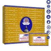 Satya Sandalwood Dhoop Backflow Cones (10 Cones)