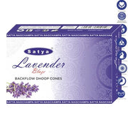 Satya Lavender Dhoop Backflow Cones (10 Cones)