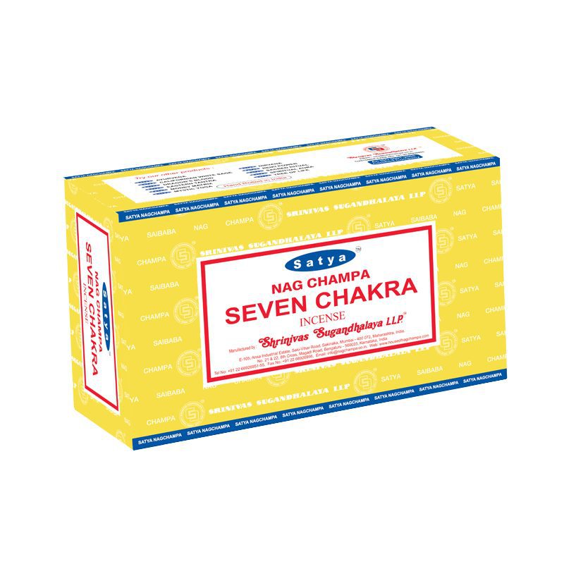 Satya Nag Champa Seven Chakra Incense Sticks (15g)
