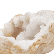 White Cracked Calcite Geode Pair - 7.25-8 inch