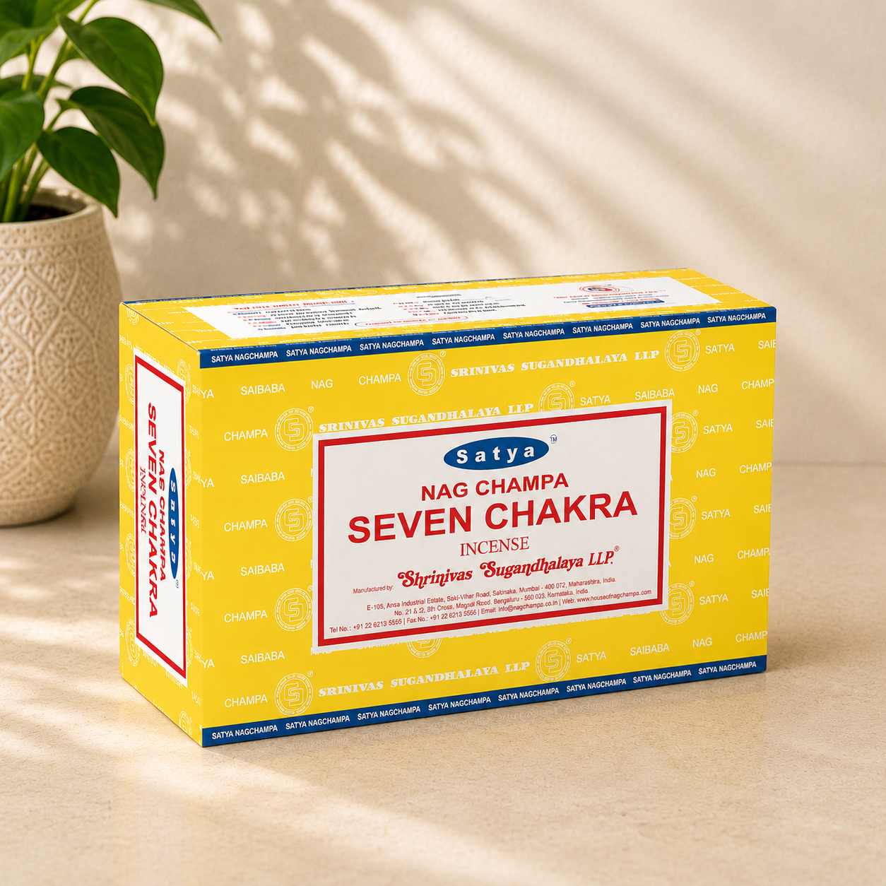 Satya Nag Champa Seven Chakra Incense Sticks (15g)