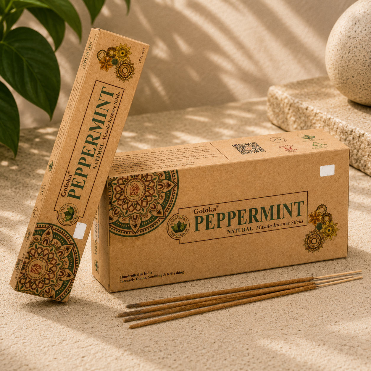 Goloka Aromatherapy Series Peppermint Incense Sticks (15g)