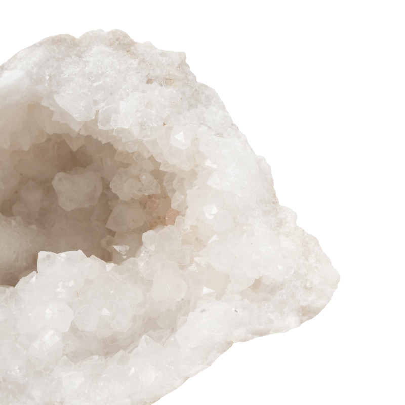 White Cracked Calcite Geode Pair - 7.25-8 inch