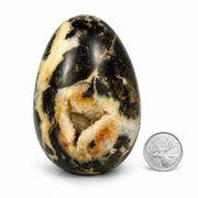 Dendritic Agate with Druse Egg - 2.25-3 inch