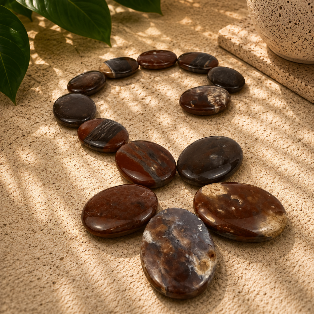 Fancy Jasper Worry Stone - 1.5-2 inch