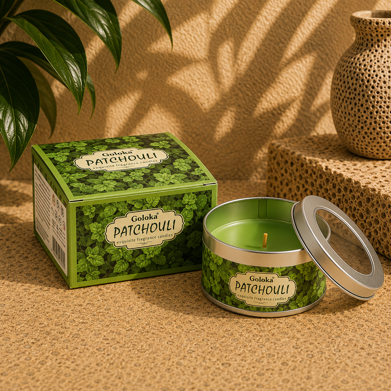 Goloka Patchouli Travel Tin Candle