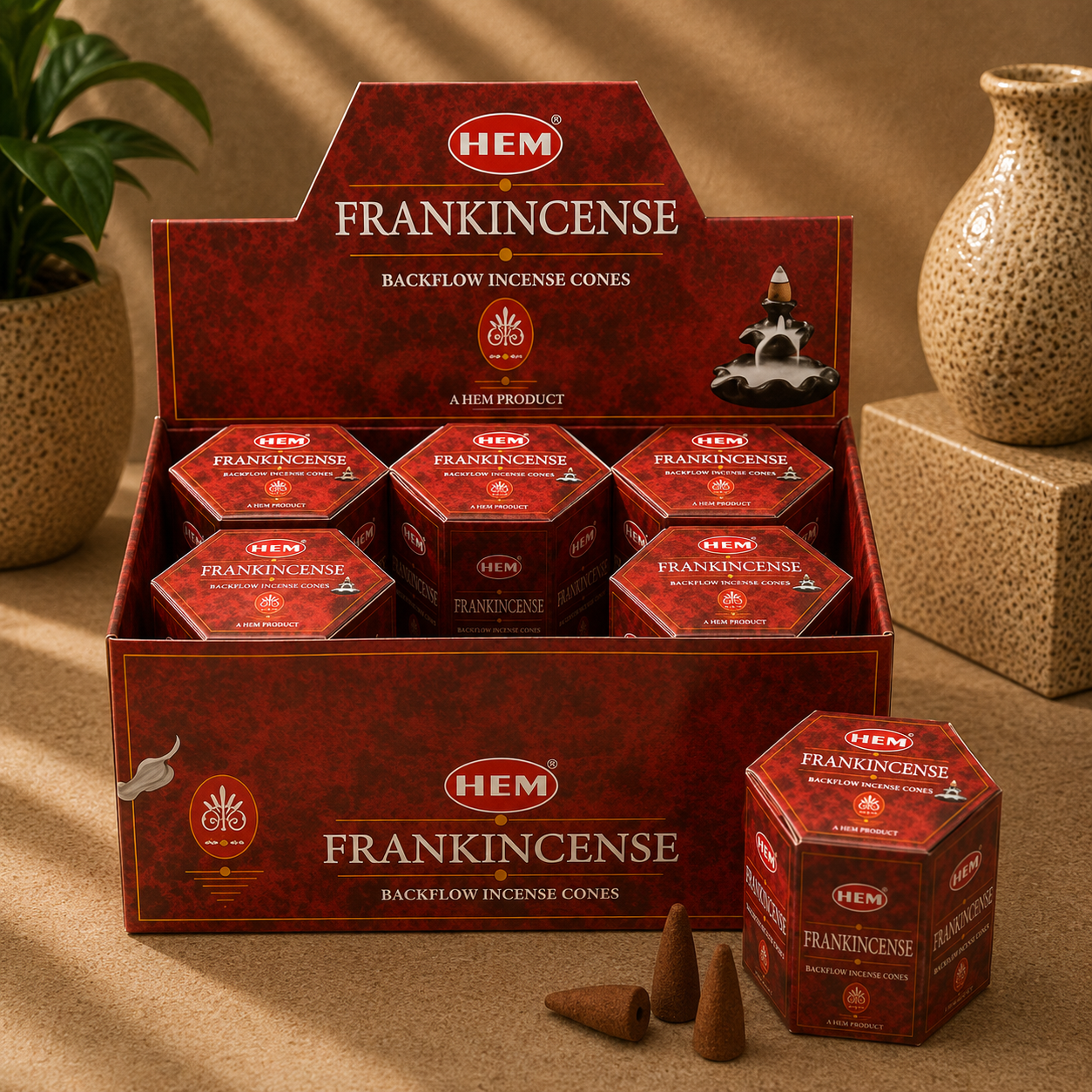 HEM Frankincense Backflow Cones (40 Cones)