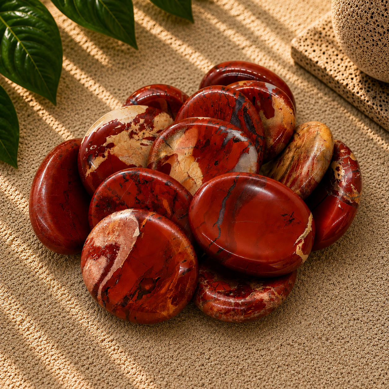 Brecciated Jasper Worry Stone - 1.75-2 inch
