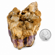 Amethyst with Phantom Quartz & Black Tourmaline Specimen - 2.25-4.5 inch