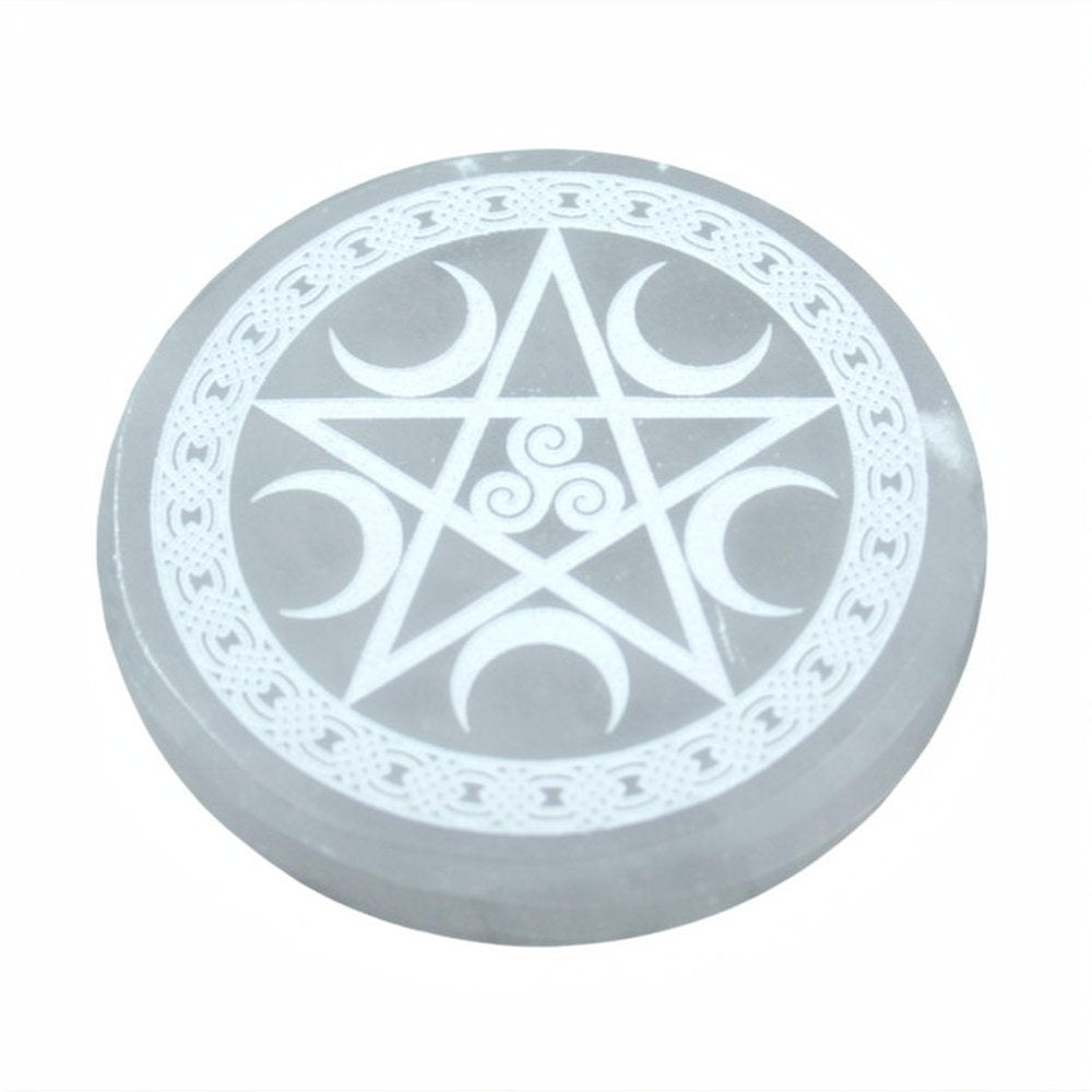 Selenite Pentacle Stick Burner - 3.5-3.75 inch