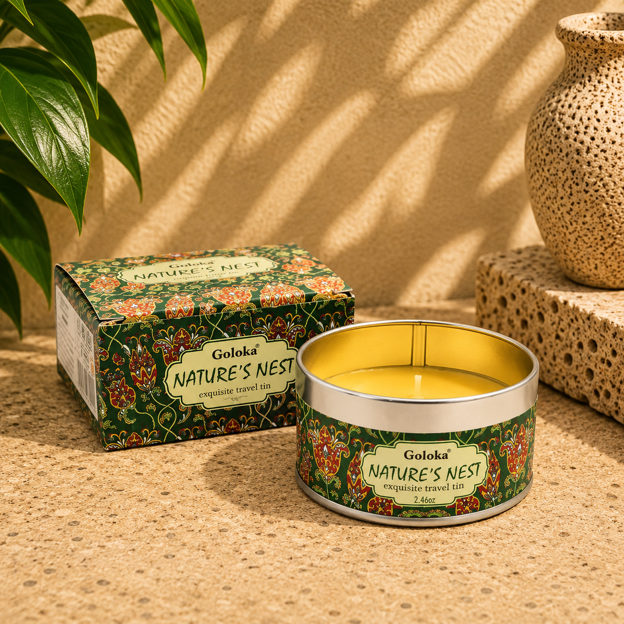 Goloka Nature's Nest Travel Tin Candle - 2.46oz