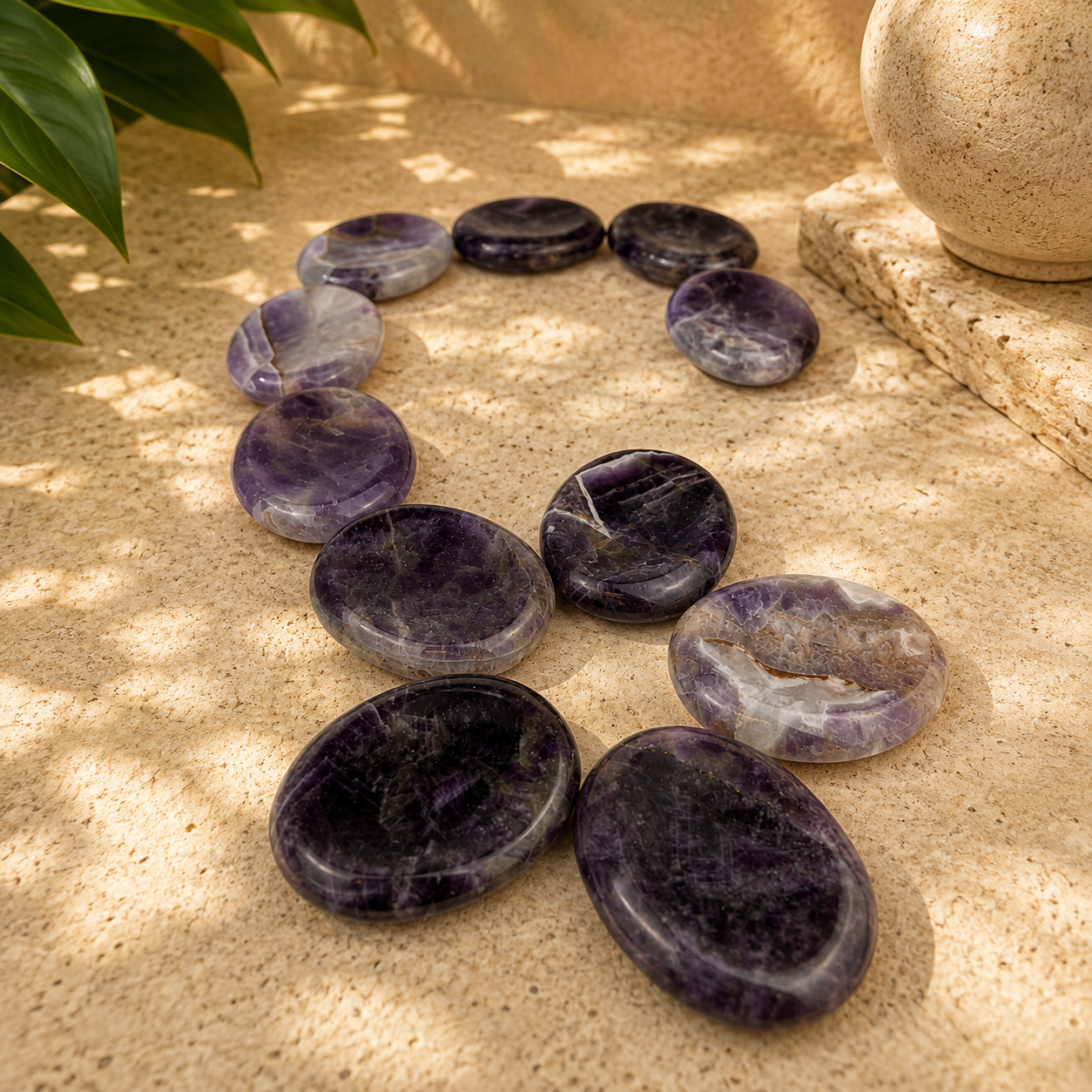 Amethyst Worry Stone - 2.0 inch