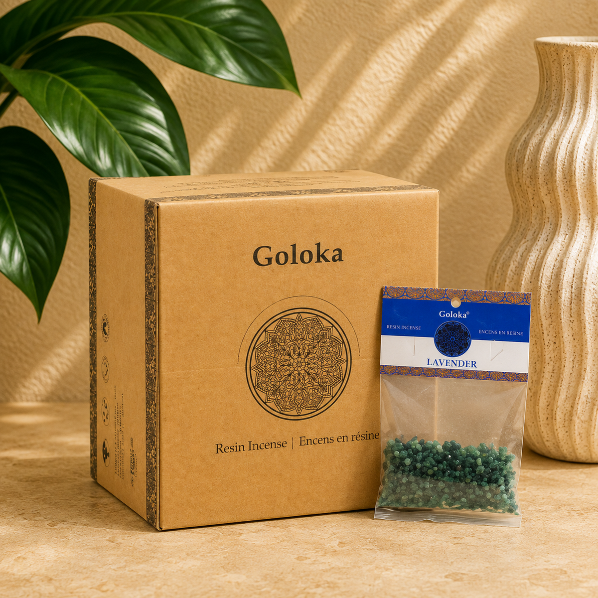 # Goloka Lavender Resin Incense (15g)