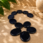 Blue Goldstone Worry Stone - 1.75 inch