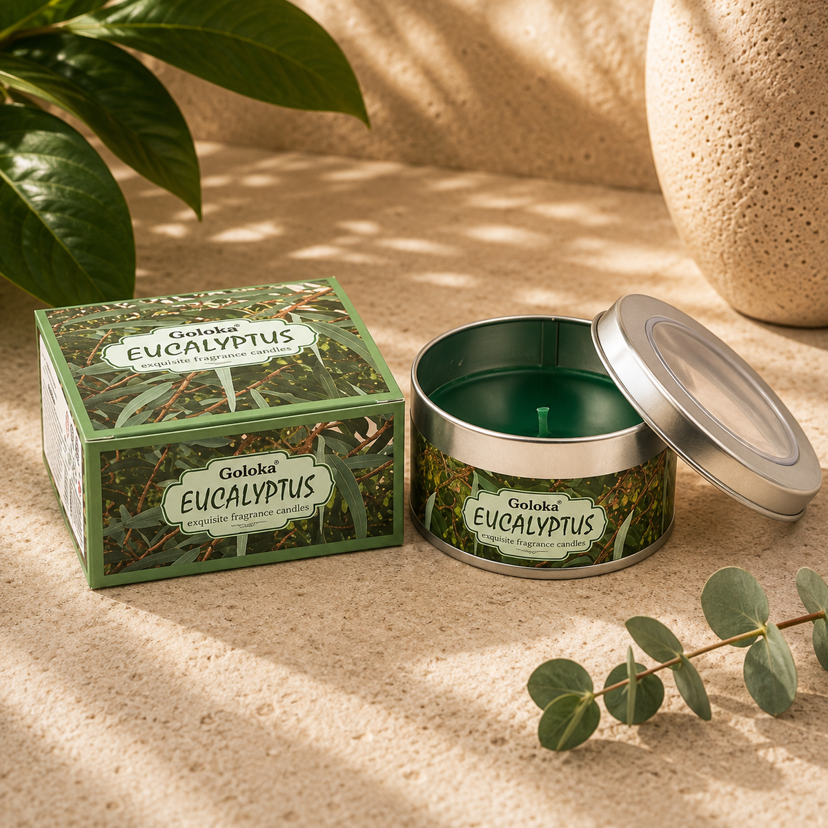 Goloka Eucalyptus Travel Tin Candle