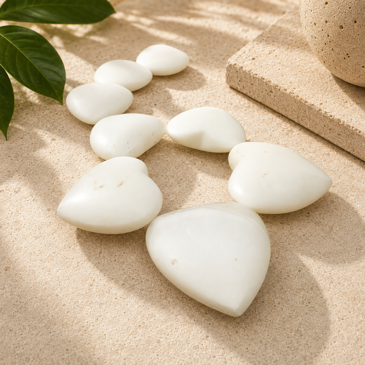 White Jade Heart - 1.75-2 inch