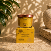 # Goloka Gratitude Jar Candle with Tiger Eye