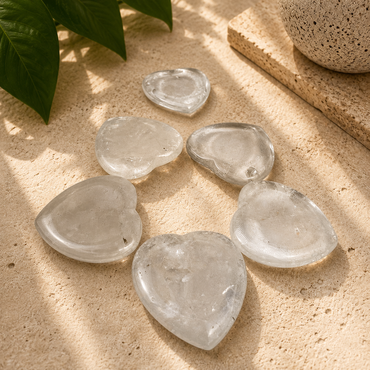 Clear Quartz Worry Stone - 1.5 inch
