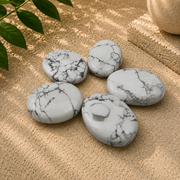 White Howlite Worry Stone - 1.5-1.75 inch