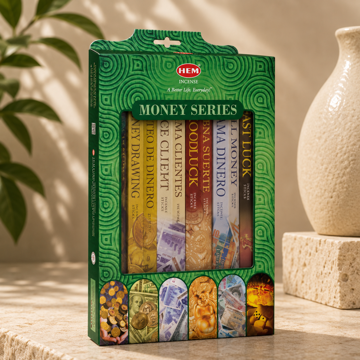 **HEM Money Series Incense Sticks Gift Box (6 x 20g)**
