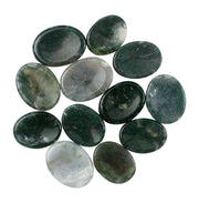 Moss Agate Worry Stone - 1.5-1.75 inch