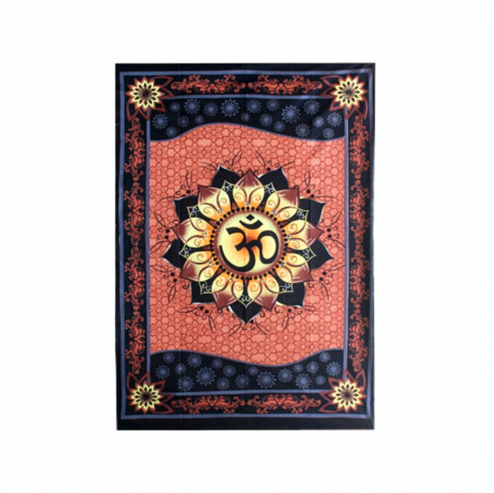 Om Lotus Tapestry - 58 x 82 inch