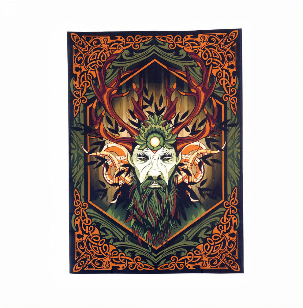 Horned God Tapestry - 58 x 82 inch