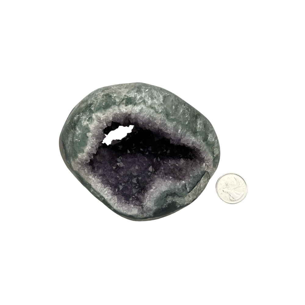Amethyst in Agate Polished with Druse Specimen - 4.0-5.25 inch