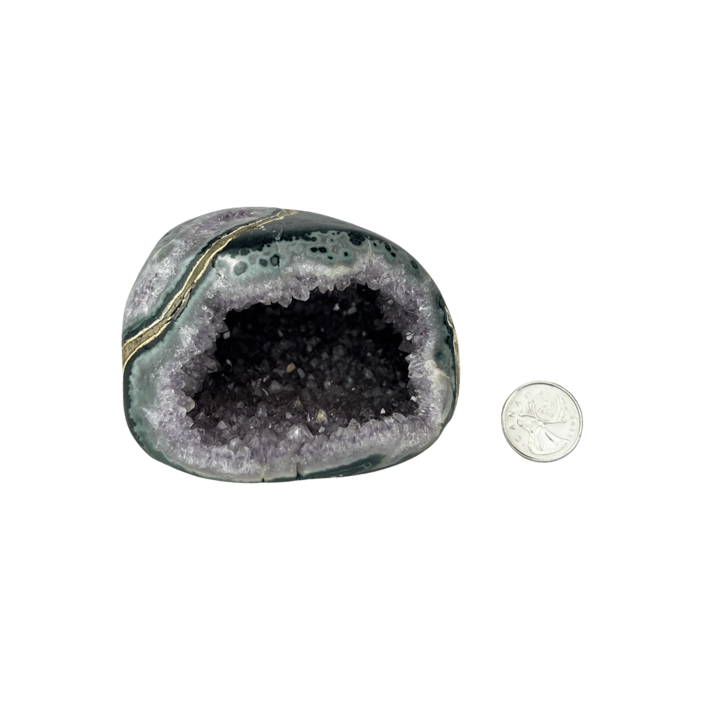 Amethyst in Agate Polished with Druse Specimen - 4.0-5.25 inch