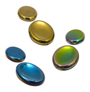 Rainbow Hematite Non-Magnetic Worry Stone - 1.25 inch (Set of 3)