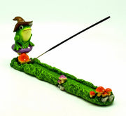 Fujima Magical Frog Hand-Painted Incense Stick Burner - 10.5 inch