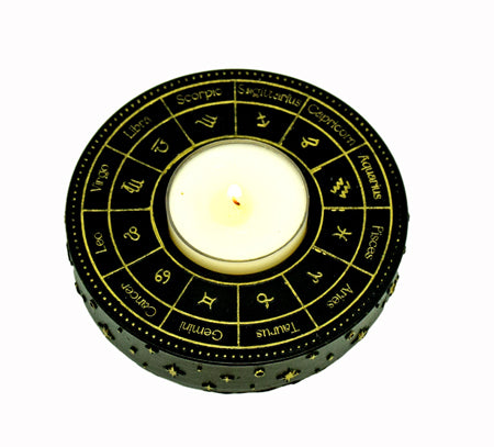 Zodiac Wheel Tealight Holder - 3.75 inch