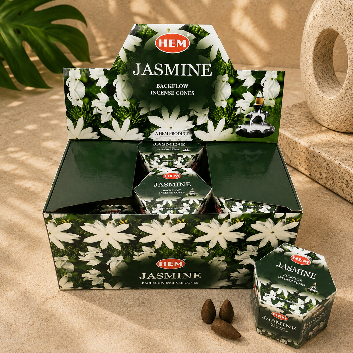 HEM Jasmine Backflow Cones (40 Cones)