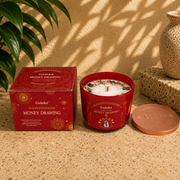 # Goloka Money Drawing Gemstone Candle - Pyrite