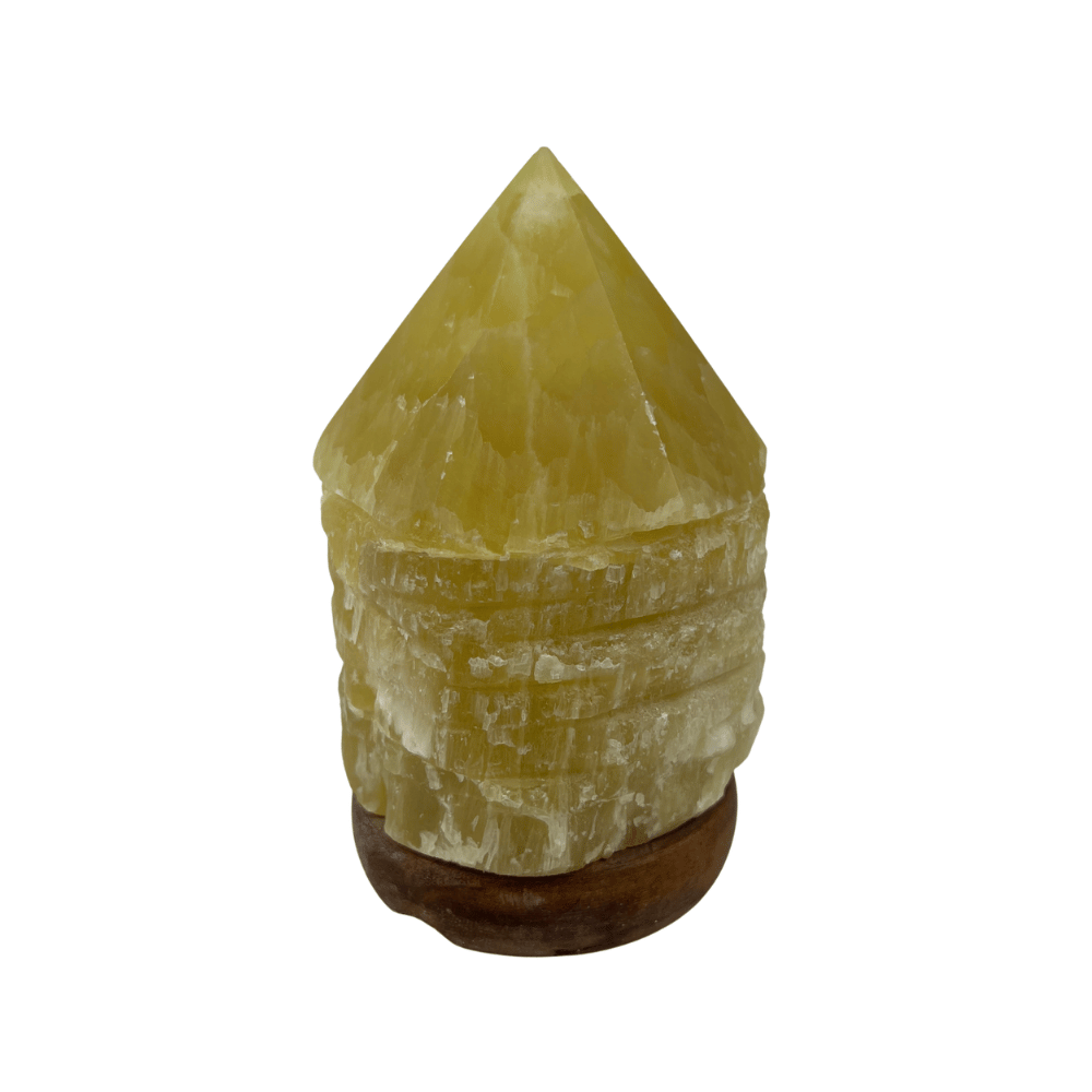 Lemon Calcite Top Polished Lamp - 6 inch