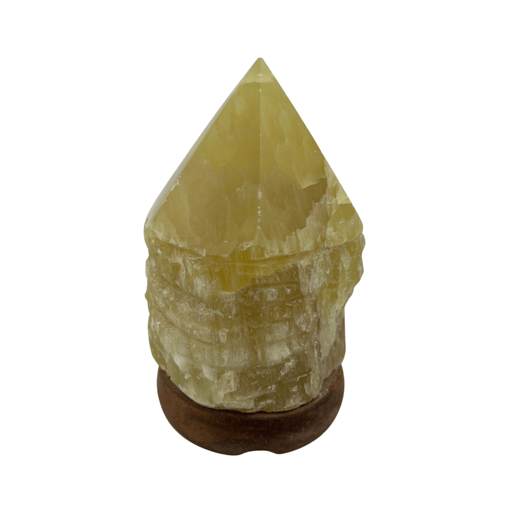 Lemon Calcite Top Polished Lamp - 6 inch