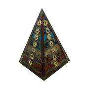 Chakra Orgone Pyramid with Copper Rods - 3.5 inch