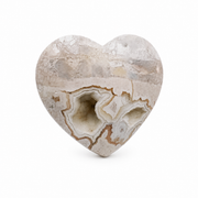 Snow White Agate Heart - 1.75-2.0 inch